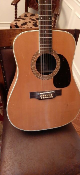 Vintage ALVAREZ Model 5054 12 String Acoustic Guitar Made In Japan 2