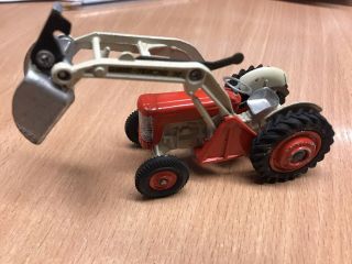 Corgi Toys 50 Massey Ferguson 65 Tractor In Red Vintage With Loader