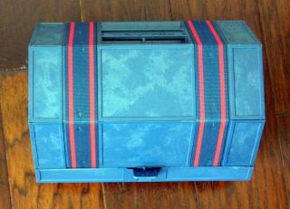 Vintage Roly Kit Roll - Up Organizer,  Blue Case With Handle,  Fishing,  Sewing,  Etc
