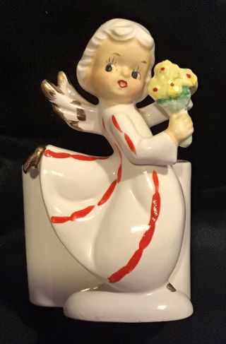 Vintage Shafford Japan Dancing Angel Figurines Plus 1 Planter/Vase Rare? 2