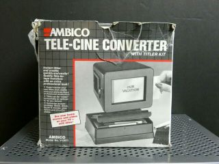 Vintage Ambico V0611 Telecine Converter with Titler Film Slide to Tape 3