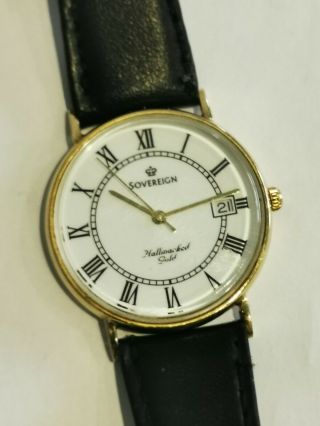 Gents / Unisex Solid Gold Sovereign Wrist Watch