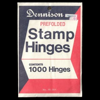 Dennison Full Packet Of 1000 Prefolded Vintage Stamp Hinges 48 - 064