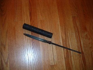 [sd - 036] Japanese Samurai Sword: Suketoshi Yari Spear Blade With Saya & Collar