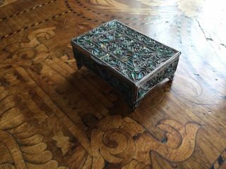 Antique Victorian Russian Silver Enamel Box
