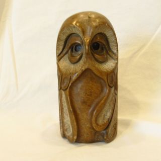 Glenn Heath Carved Soapstone Owl 8 " H Signed 1978 Numbered 708