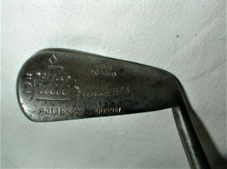 Antique Vintage Old British Wry Putter Hickory Wood Wooden Shaft Golf Club