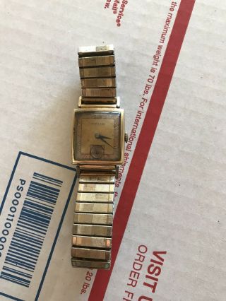 Vintage Art Deco Mens Hamilton 14k Gold Filled Wristwatch Watch