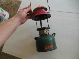 Vintage 1951 Coleman 200a Red Green Christmas Lantern Dated Parts Restoration