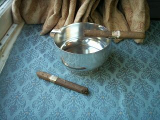 Old Vintage Silver Plated Large Cigar Rest Ash Tray C.  1920s Fine Quality Bowl