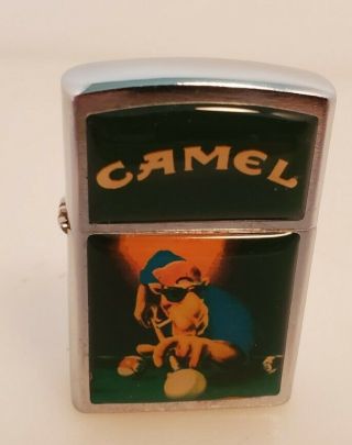Vintage Lighter Joe Camel Playing Pool