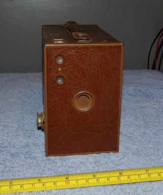 Vintage Kodak Brown Art Deco No.  2a Model C Brownie Box Camera