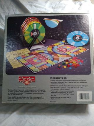 Vintage 1985 Play It Again Jukebox Board Game Trivia 100 Complete 2