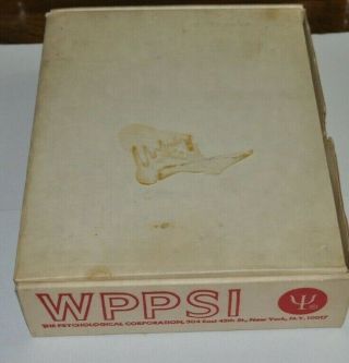 vintage WPPSI Psychological Corp.  NY,  USA Block Design 1960s Intelligence Kit 2