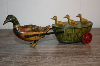Antique Germany Tin Lehmann Paak Paak Quack Quack 645 Wind Up Toy