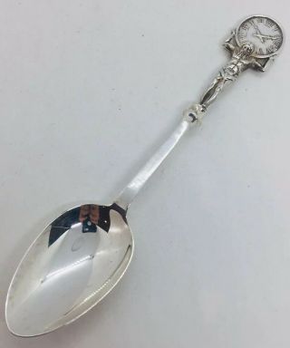 Tiffany & Co.  Vintage Sterling Silver Atlas Man Holding Clock Spoon