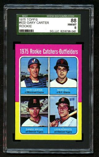 1975 Topps Gary Carter Rc 620 Sgc 88 Expos - Investment Card