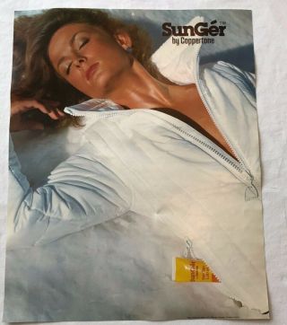 Coppertone Vintage Sexy Girl Advertising Poster Print 18.  5 " X15 " Rare Sunger