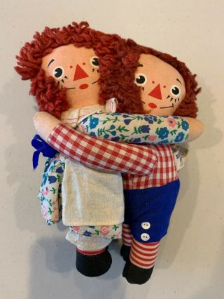 Vintage 8 " Knickerbocker Raggedy Ann & Andy Hugging Children 