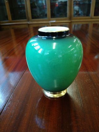 Vintage Carlton Ware Ginger Jar /small Vase " Vert Royal 