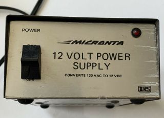 Micronta 12 Volt Power Supply Model: 22 - 127d Converts 120 Vac Vintage (b)