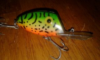 Vintage Pico Digger Fishing Lure - Fire Tiger Color Good