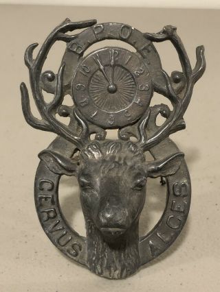 Vintage Metal Bpoe Order Of Elks Badge Or License Plate Emblem? Cervus Alces