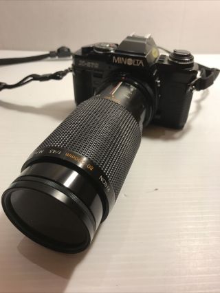 Vintage Minolta X - 570 35mm Film Camera Kiron 80 - 200mm Lens