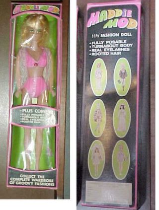 Mod Era 1970 Mego 11.  5 " Maddie Mod Fashion Doll Barbie Clone Pink Swimsuit Boxed
