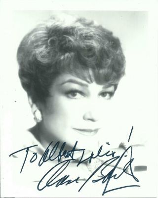 Anne Baxter & Vintage Small - Sized Hand Signed Autographed Photo