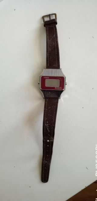 ULTRA RARE VINTAGE LCD RED FACE TIMEX EARLY 1970s box 3