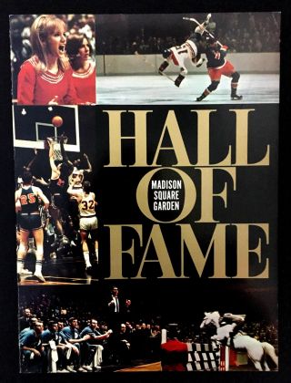 1967 Madison Square Garden Hall Of Fame Vintage Sports Program Hof Induction