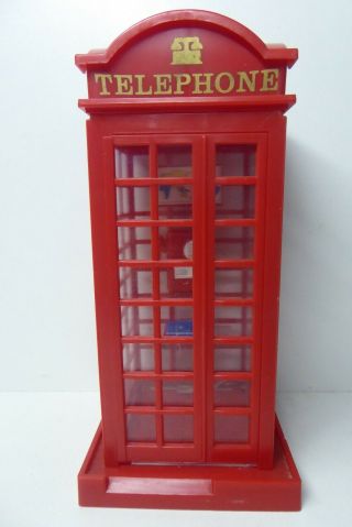 Vintage Red Plastic Model Telephone Box Tardis Style Money Piggy Bank