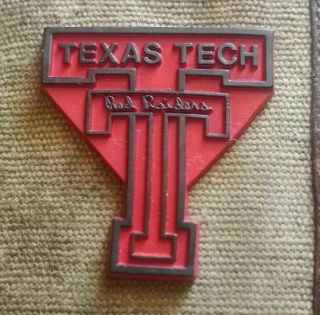 Ncaa Vintage Texas Tech Red Raiders Standing Board College Fridge Rubber Magnet