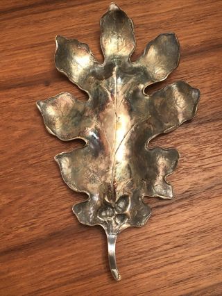 Vintage sterling silver oak leaf Dish scrap or use (apx 10.  35oz) 2