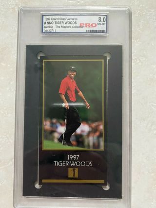 1997 - 98 Tiger Woods Grand Slam Ventures Rookie Graded Card Pro Nm - Mt 8.  0