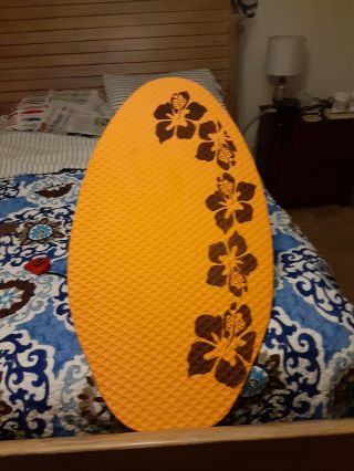 Wooden Skim Board,  With Full Size Feet Grip Padding,  Board Is About 35×20 "