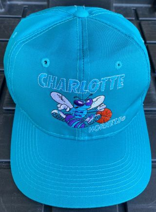 Vintage 90s Charlotte Hornets The G Cap Youngan Snapback Hat Cap Nba