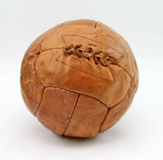 Vintage Antique British Empire Hand Sewn Leather Kick Off Soccer Foot Ball