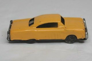 Vintage Marx 1950s Yellow Friction Tin Toy Car 4 " Long