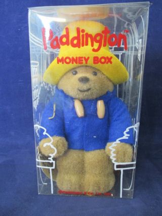 Flocked Paddington Bear Money Box Vintage 1997