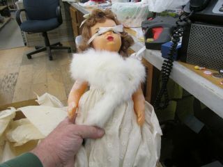 Vintage Terri Lee Has Damage a White Film On parts of the doll body 2