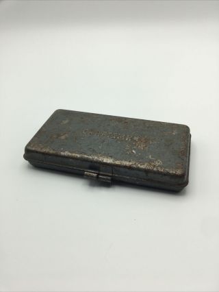 Vintage Craftsman Metal Tin Box Case For Socket Set 7”x 3.  5”