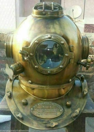 Morseantique Boston Morse Diving Helmet Us Navy Mark V Deep Sca Scuba Divers Hel