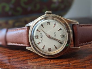 Gents Vintage Curtis Automatic 25 Jewel Gold Plated Watch - For Repair