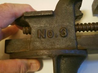 Vintage Littlestown No.  3 clamp on Bench Vise 2 1/2 