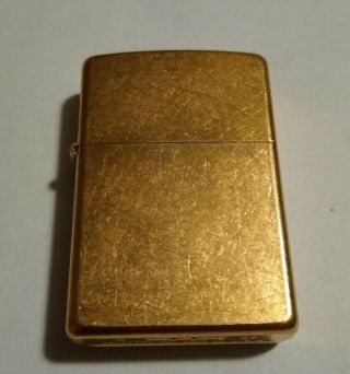 Vintage Zippo Brass D Lighter 04