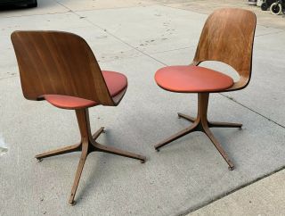Plycraft Side Dining Chairs Mulhauser Vintage Sharp And