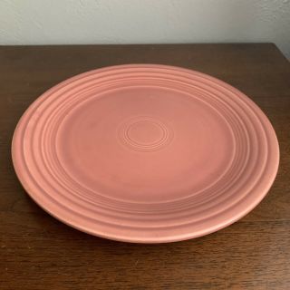 Vintage Fiesta Fiestaware Homer Laughlin Dinner Plate 1950s Rose Pink 9.  5 