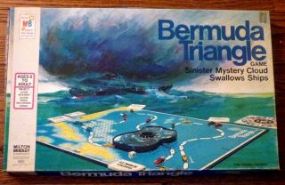 Vintage Bermuda Triangle Mystery Ships Board Game - Milton Bradley 1975
